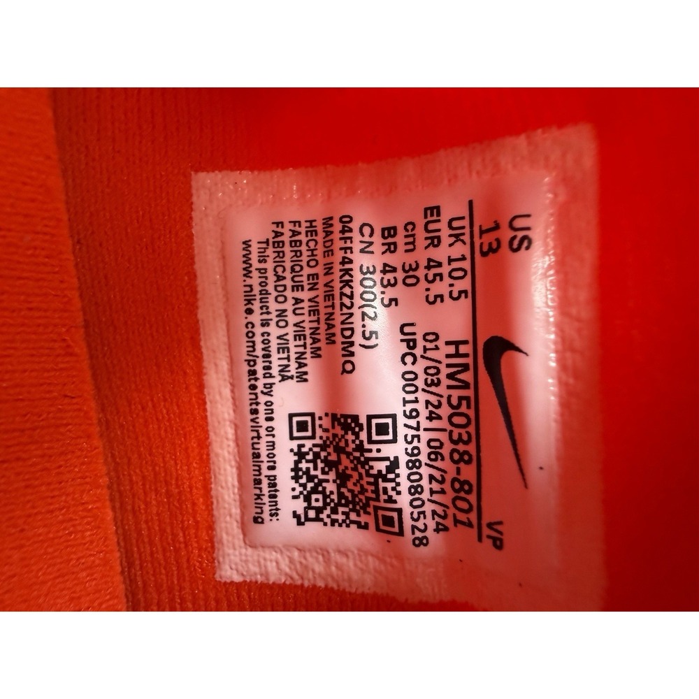 Nike Sabrina 2 TB P "Team Orange" Men's Size 11.5/Women's Size 13 HM5038-801 NEW - Picture 9 of 11